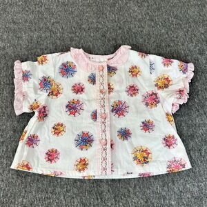 Vintage 80s Mousefeathers Neiman Marcus Baby Girl Top 9M Made USA